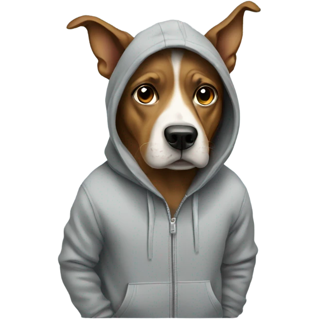 Dog wearing a hoody emoji