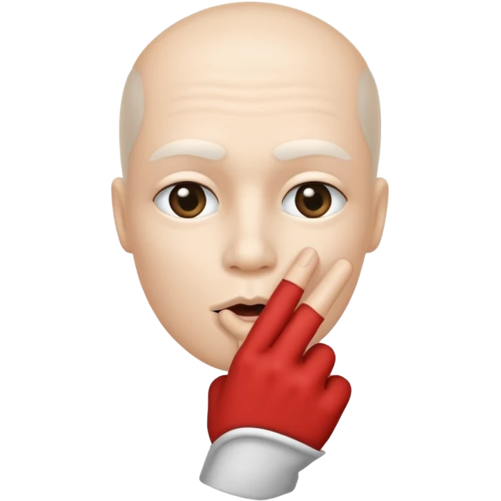 White Shh finger and hand emoji emoji