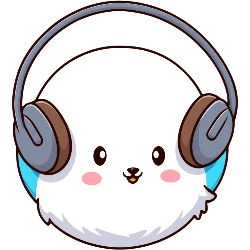 white winter ear muffs, cozy and fluffy emoji
