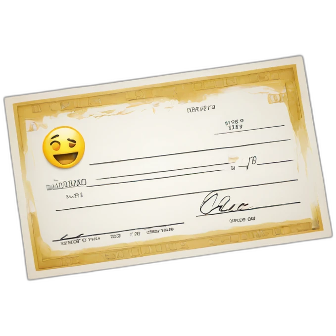 cheque emoji