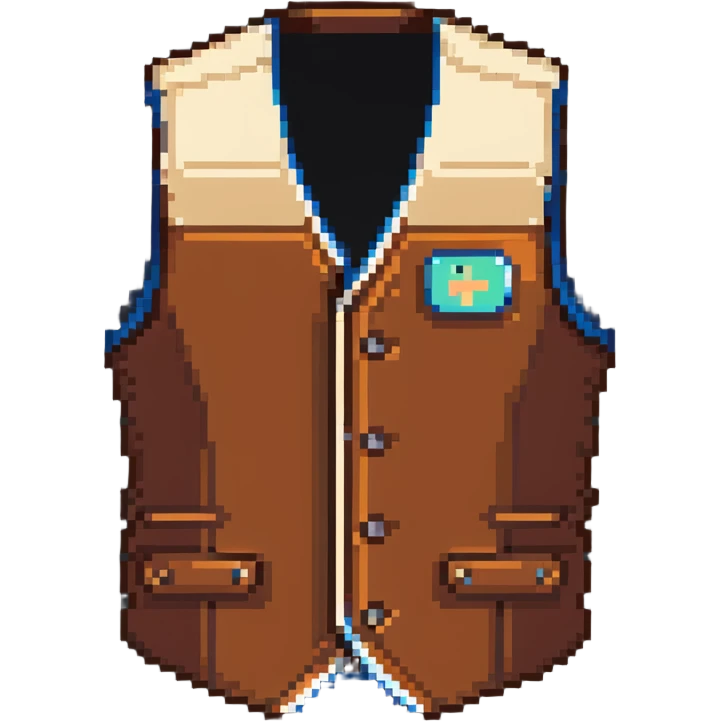 Brown leather vest emoji