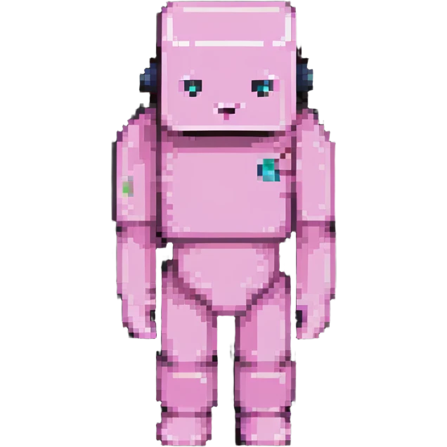 Minecraft pig, full body, pink blocky animal with square head and square body emoji