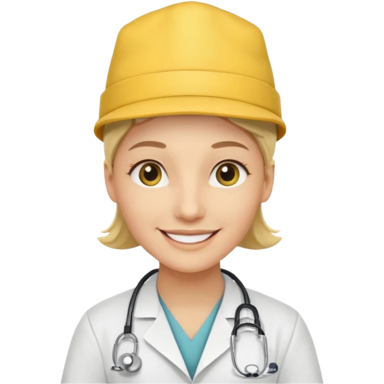 doctor with yellow hat emoji