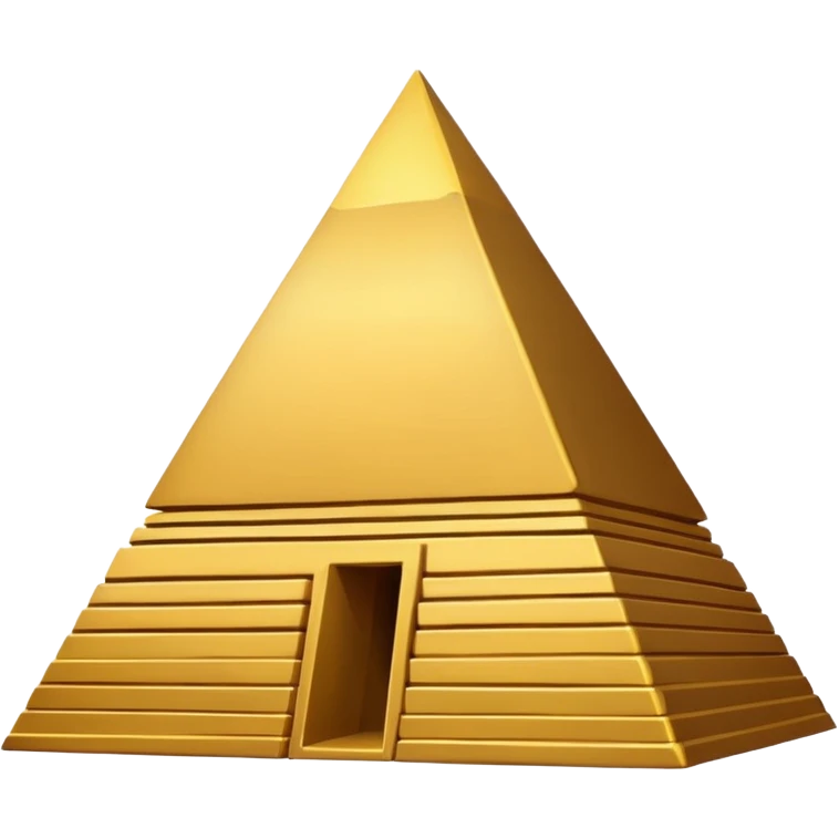 Egypt Pyramid, digital art emoji style, with professional lighting, no face on objects, white background emoji