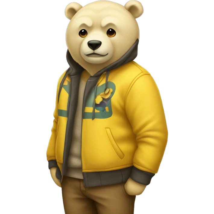 Oso pardo con sueter Amarillo  emoji
