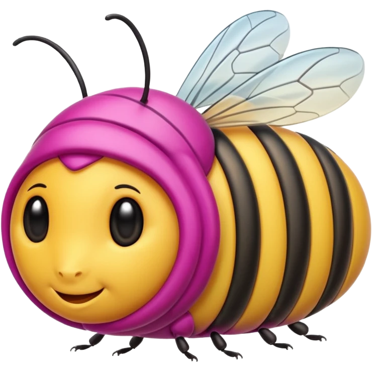 Bee Magenta Larvae emoji