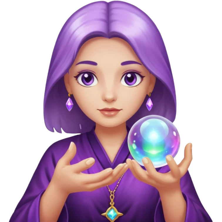 psychic holding magic glass ball emoji