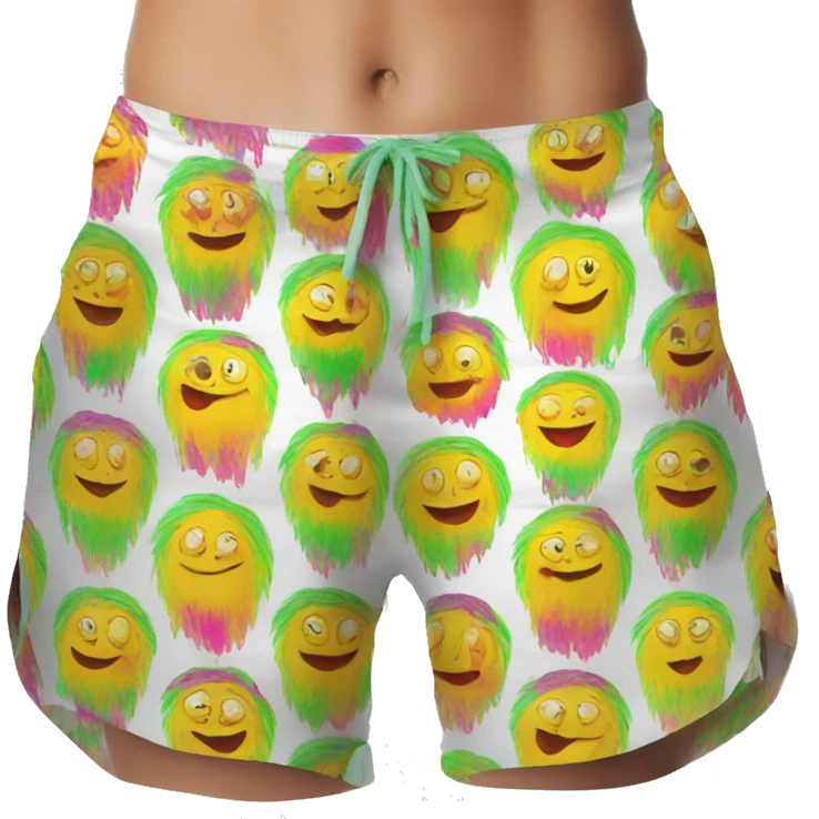 Happy holi muscles short-shorts emoji