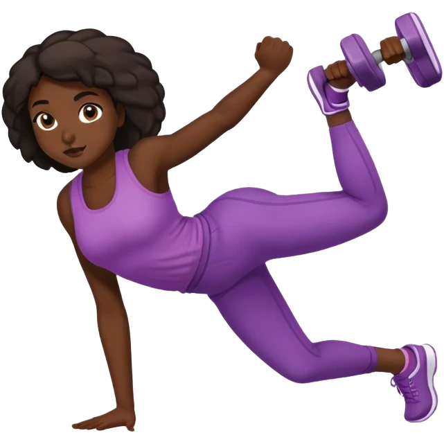 black dark girl doing hip thrust emoji