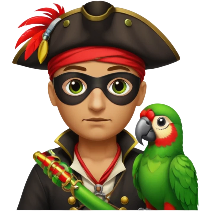 pirate and parrot emoji