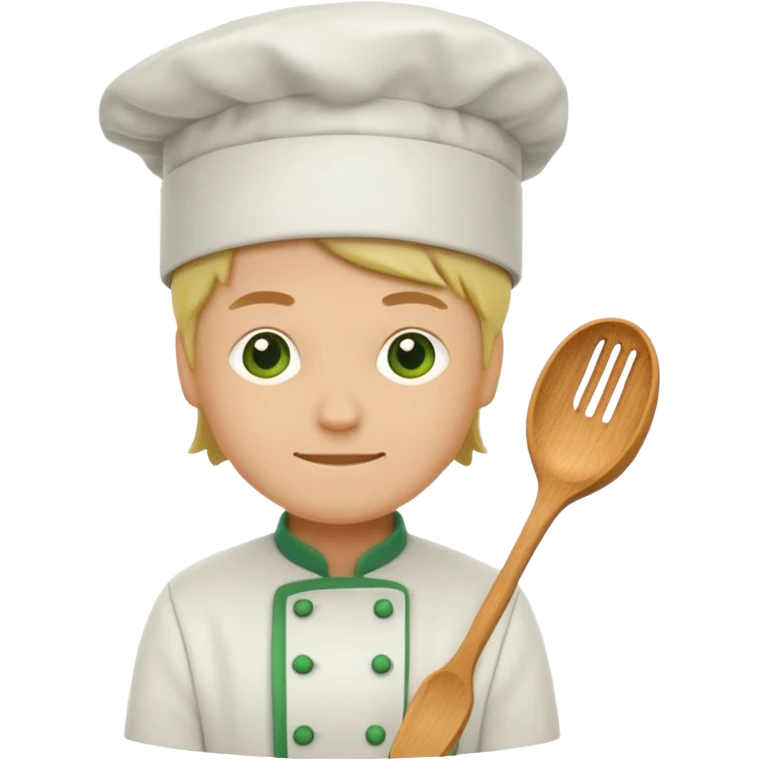 Small icon emoji of cook recipe, minimum details, green #36a767 main color emoji