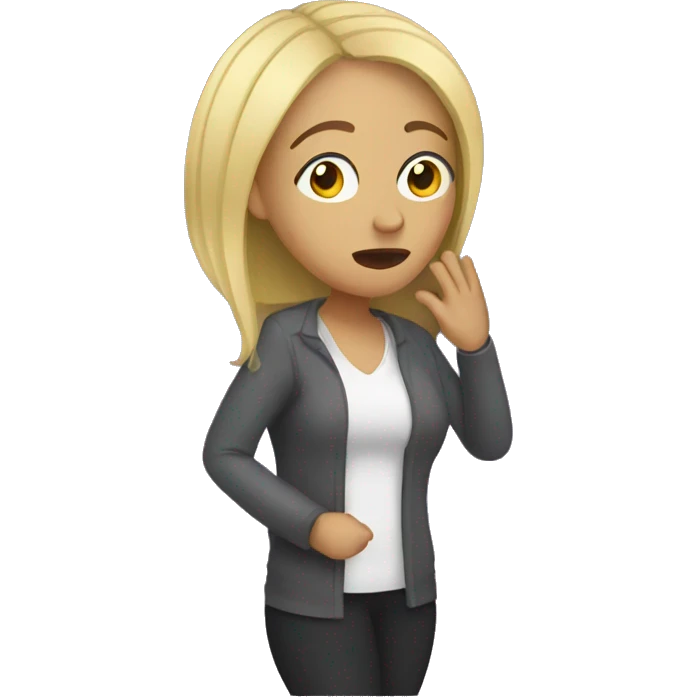 Woman sick from a night out emoji