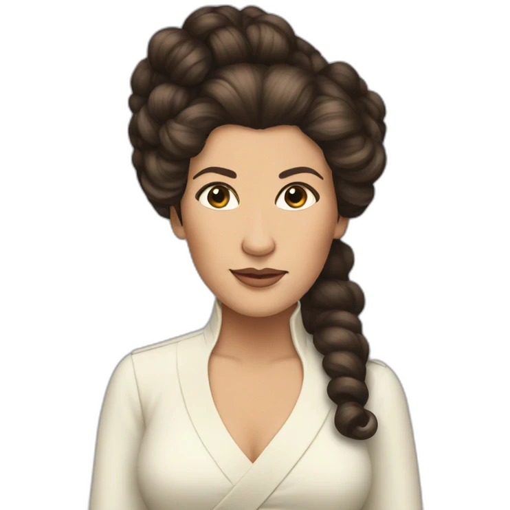 leia big hair curls emoji