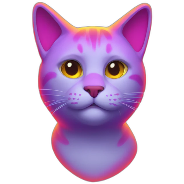 Neon cat emoji