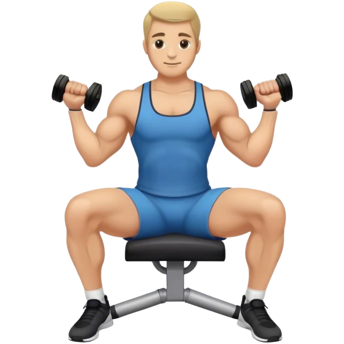 man seated weighted wrist curl emoji