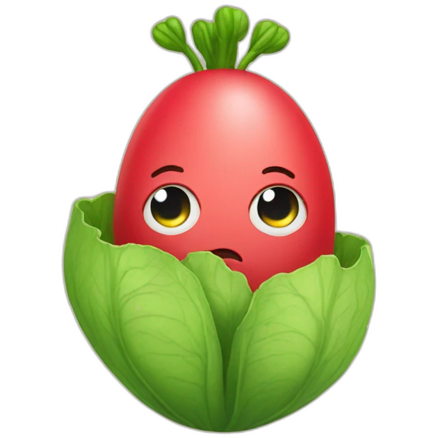 Sad radish emoji