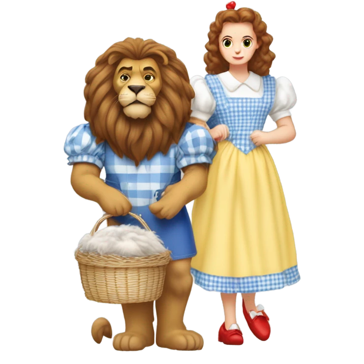 Dorothy and the Cowardly Lion in The Wizard of Oz emoji