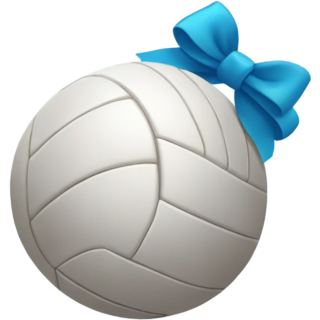 Volleyball with a small blue bow emoji