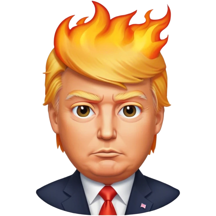 Donald Trump Flame hair emoji
