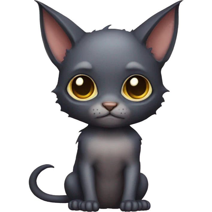 Bat-cat-hybrid full body emoji