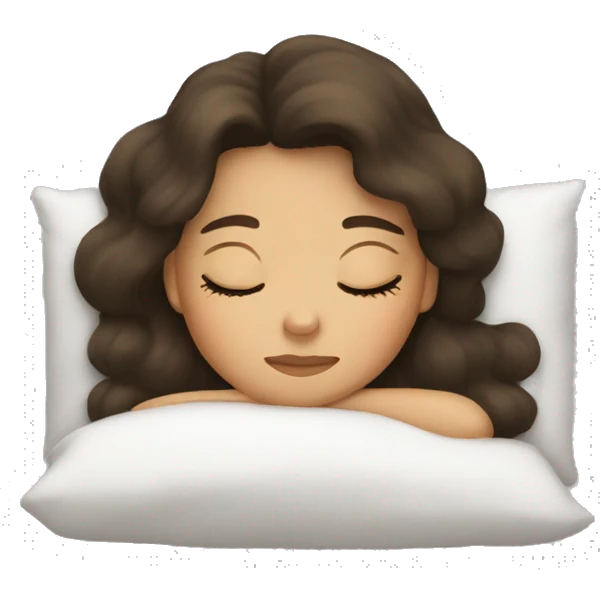Brunette girl sleeping emoji