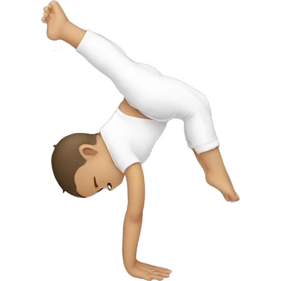 Baby doing handstand emoji