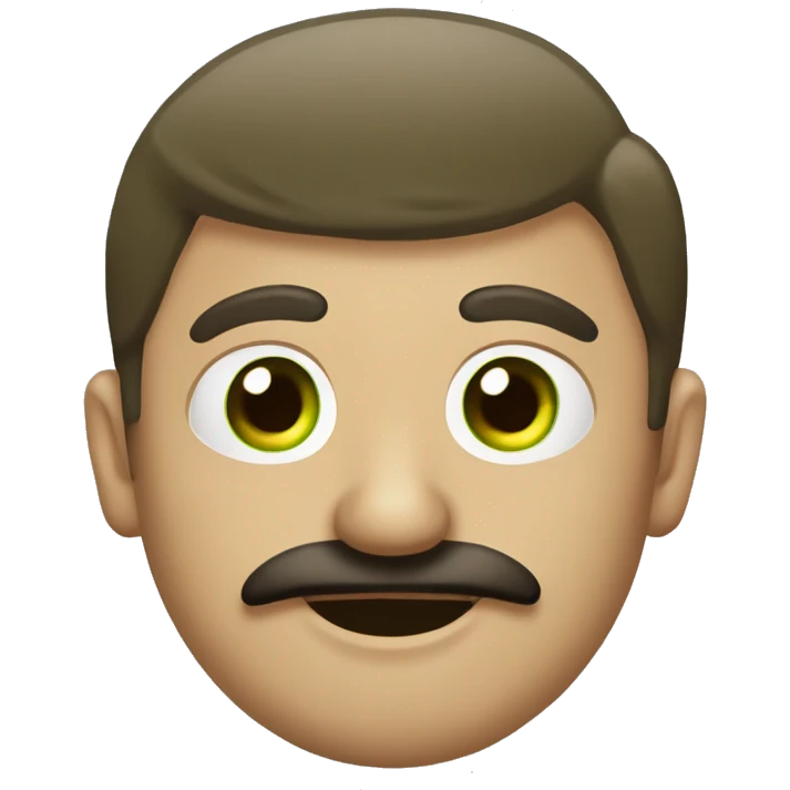 chico ojos verdes pelirrojo bigote  emoji