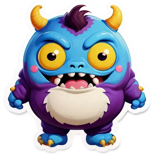 kind funny yellow baby monster emoji
