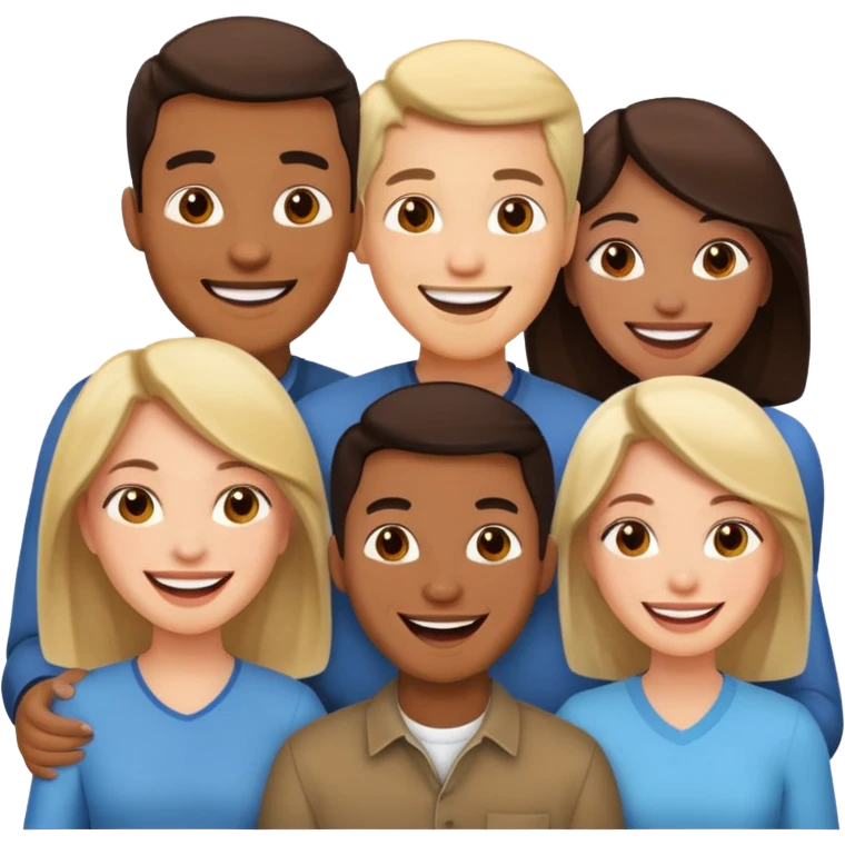 a group of 4 people all of SAME AGE GROUp two men n two women emoji