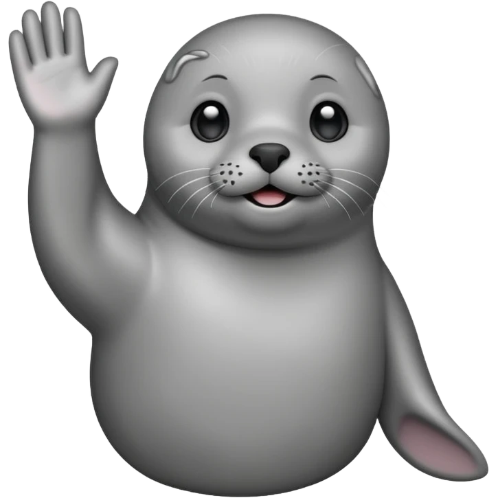 seal saying bye emoji