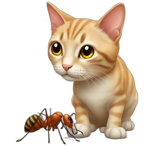 Cat on a ant emoji