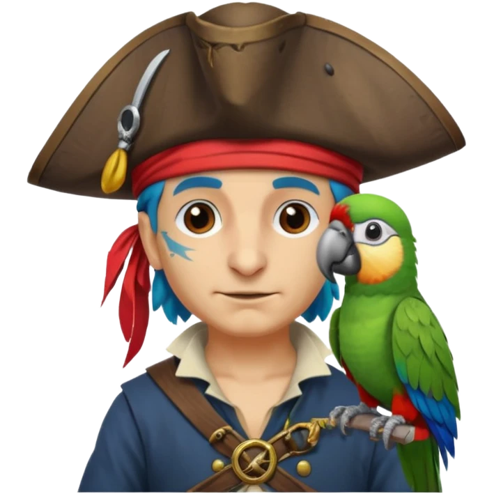 pirate and parrot emoji