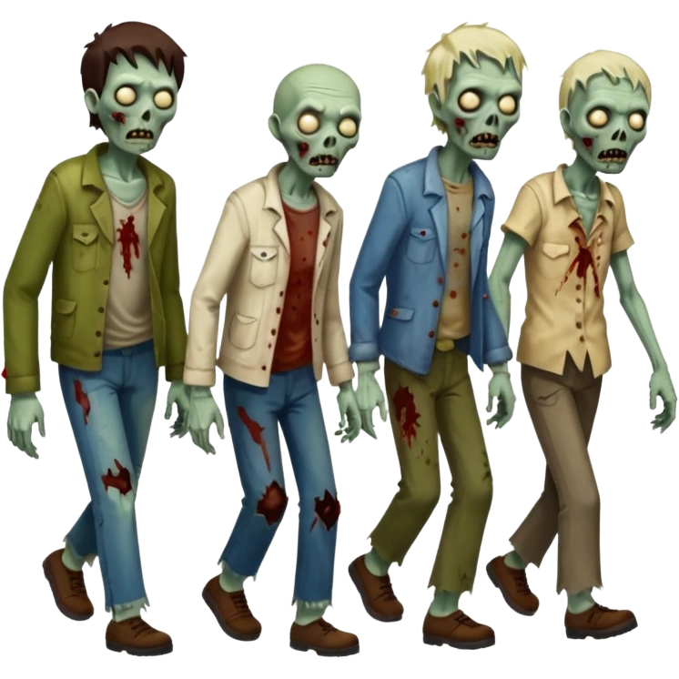 Make a croud of people that was dead on the floor standing up emoji