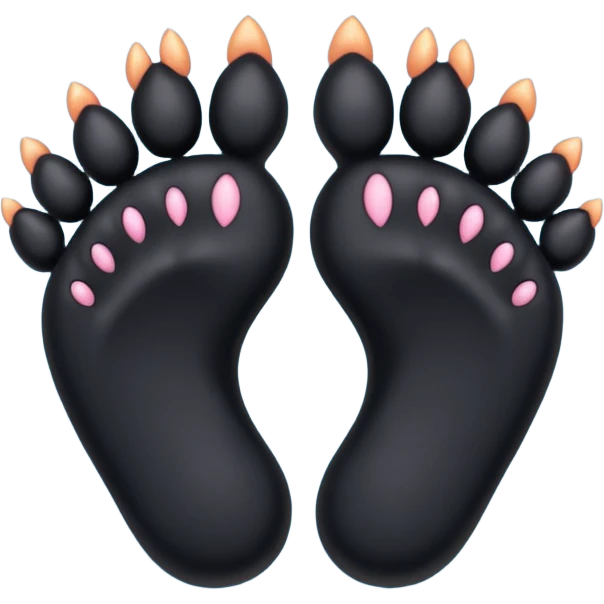 black cat's feet emoji
