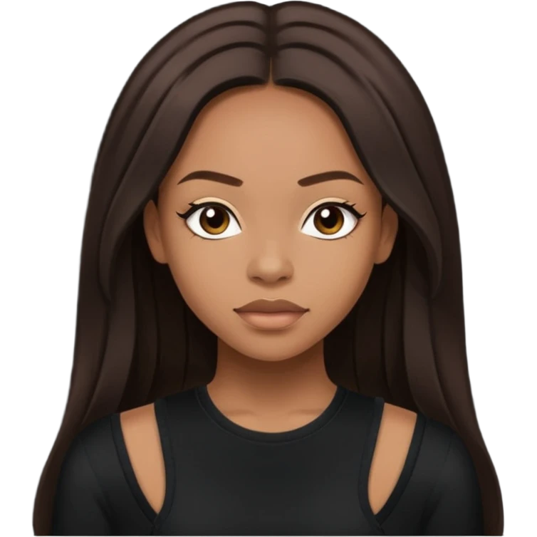 Shamari Fears-DeVoe from Blaque with long dark brown hair emoji