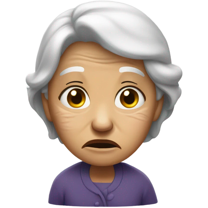 Crying old woman emoji
