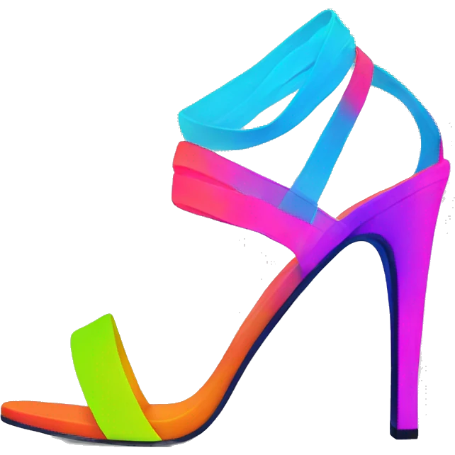Neon colored heels emoji