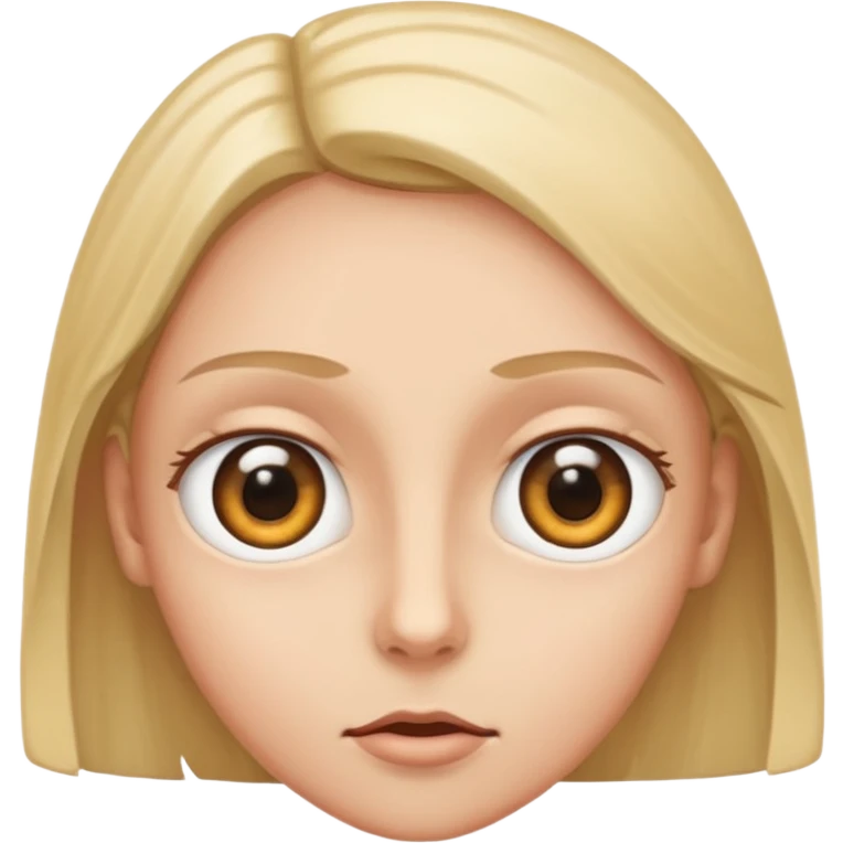 wide open eyes, pupils looking away from each other emoji
