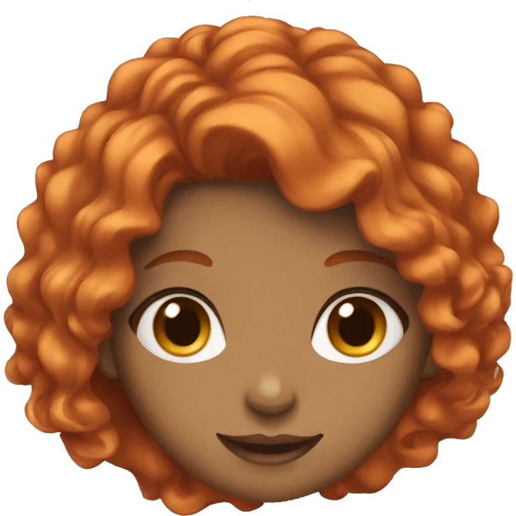 girls with brown and orange hair  emoji