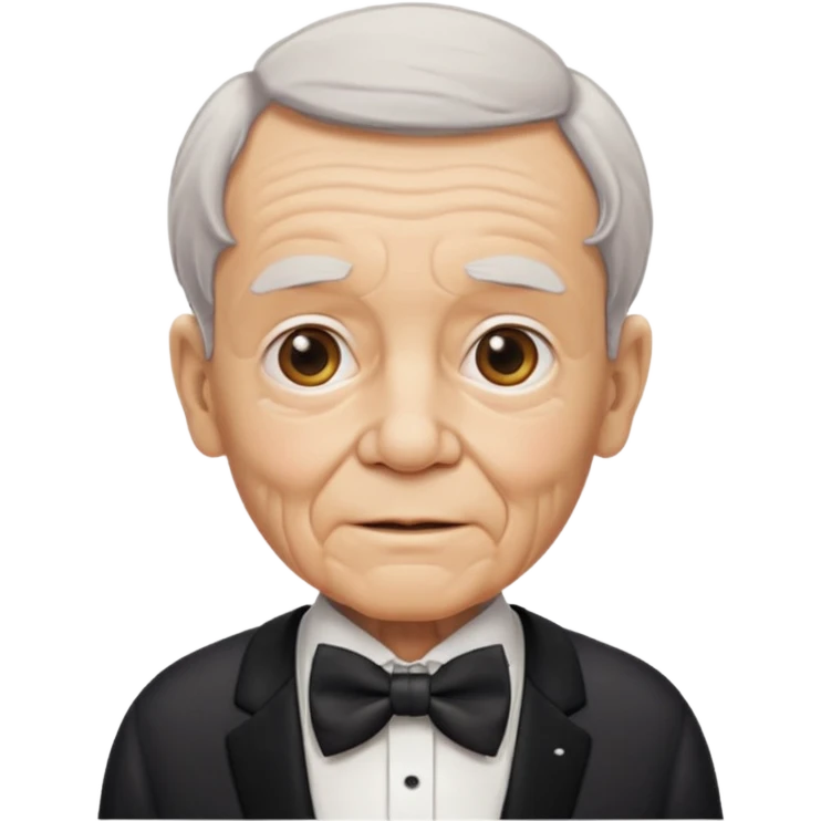 elderly with bow tie emoji