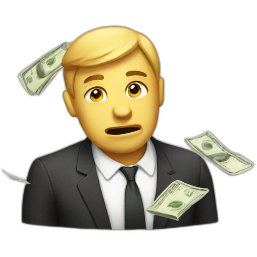 Losing money emoji