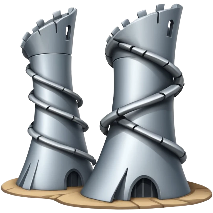 2 fallen towers fallen to the ground emoji