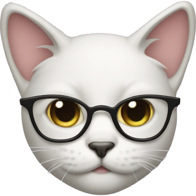 cat milin with glasses  emoji