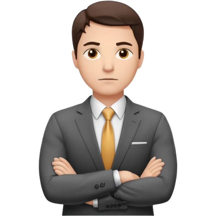 Mach mir einen trader an der wallstreet mit verschränkten armen emoji