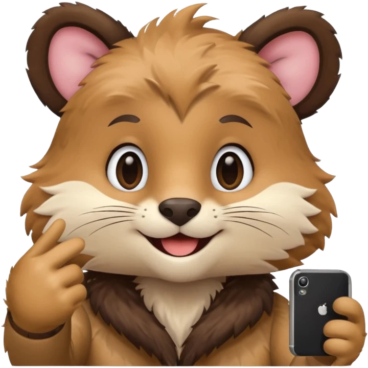 animal taking selfie emoji