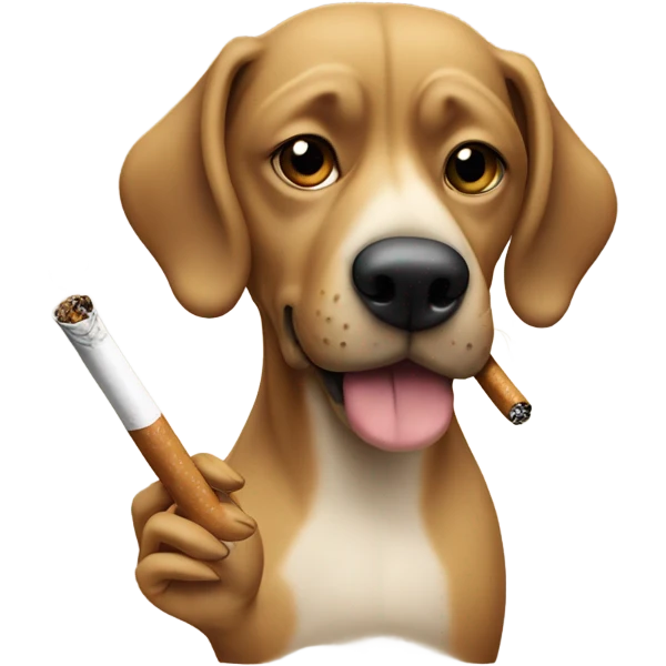 a dog smoking a blunt  emoji