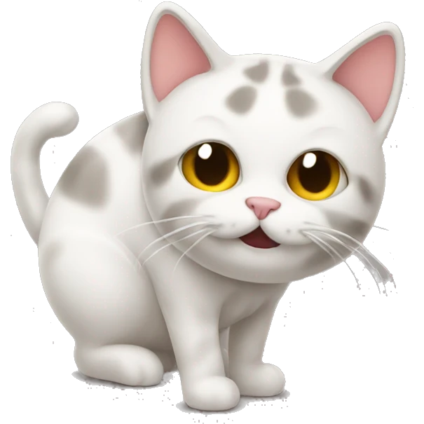 Cat taking a poop emoji