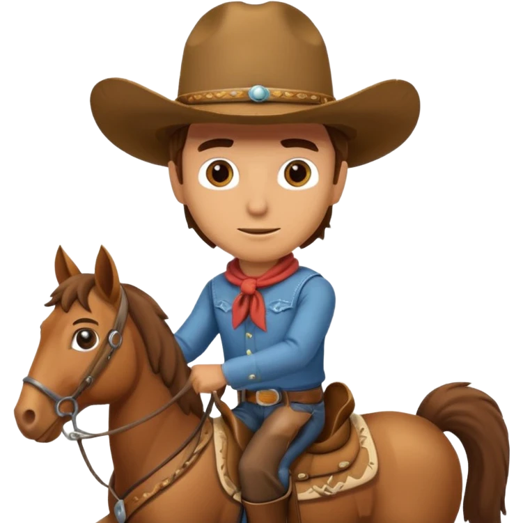 Horse riding cowboy emoji