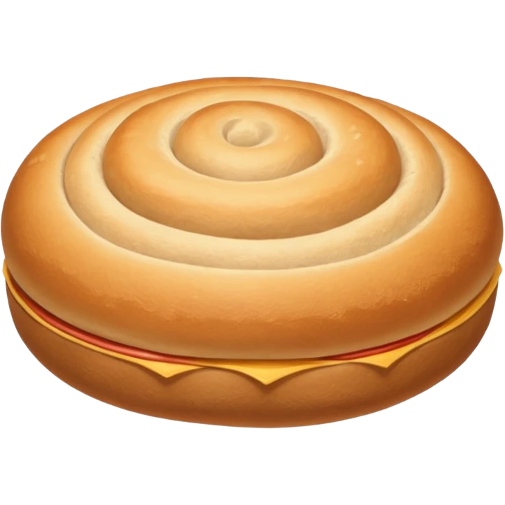 round whole wheat bread roll, brown emoji