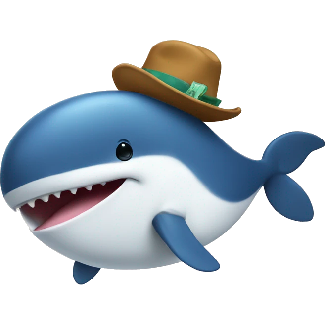 whale wearing hat emoji